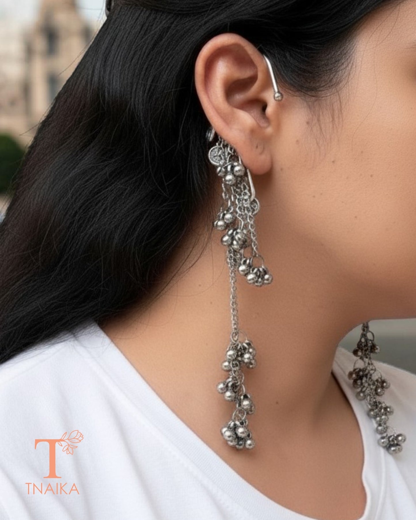Jharna Oxidised Ear Wraps