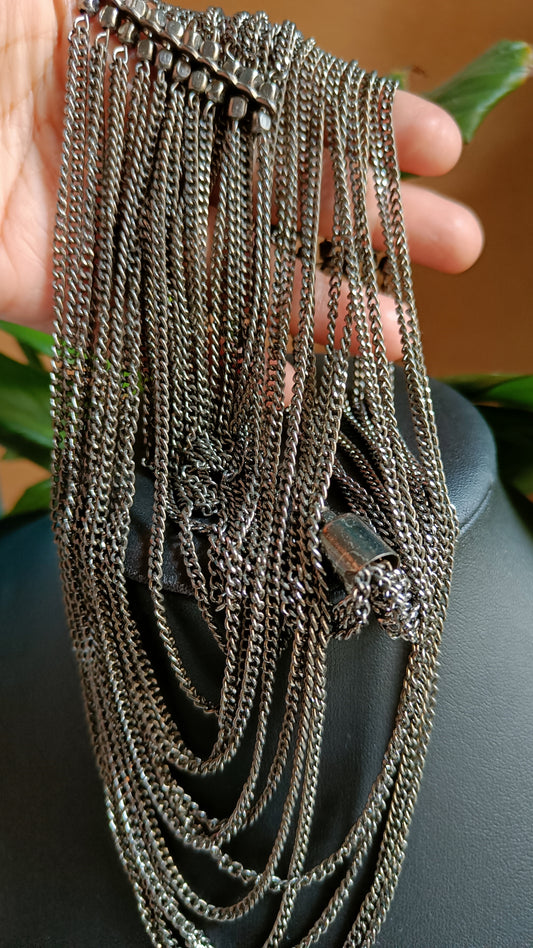 Chunky oxidised necklace
Mirror work jewelry set
Festival oxidised jewelry
Trendy oxidised necklace
Designer oxidised jewelry
Silver tone necklace set
Indian mirror work jewelry
Bold oxidised necklace set
Fashion oxidised jewelry
Unique mirror necklace
Mirror and oxidised earrings
Oxidised jewelry for women
Tribal mirror necklace set