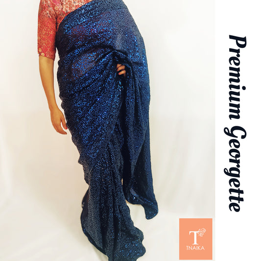 Georgette Shimmer Saree