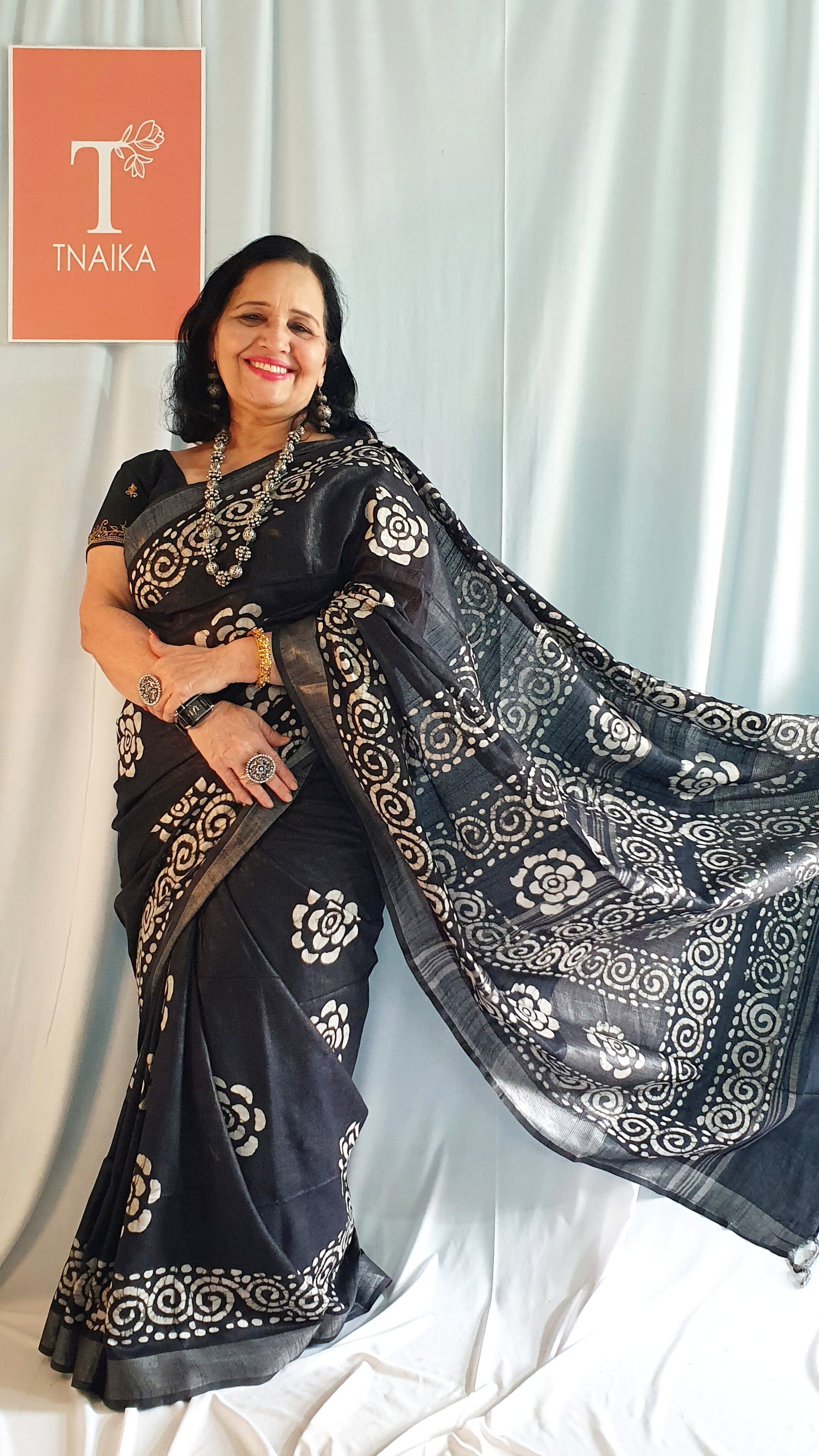 Cotton Canvas Batik Saree