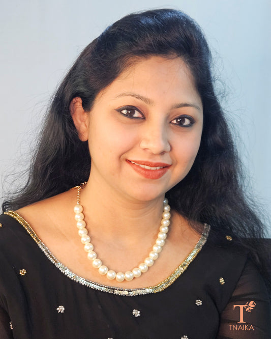 stylish beaded necklace, glass bead necklace for women, party wear glass necklace, chic layered necklace, designer bead necklace, beaded jewelry online