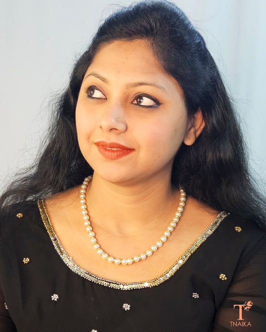 Glass bead layered necklace, layered glass necklace, multi-strand bead necklace, elegant beaded necklace, statement glass necklace, glass jewelry necklace, casual layered necklace, formal bead necklace, handmade glass bead necklace