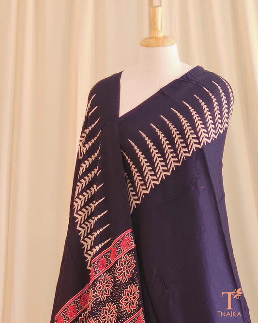 modal silk saree Ajrakh saree silk saree designer saree Indian ethnic wear modal silk Ajrakh saree hand block printed modal silk saree Ajrakh saree with natural dyes lightweight Ajrakh saree soft Ajrakh saree where to buy modal silk Ajrakh saree online buy Ajrakh saree with modal silk comfortable Ajrakh saree Ajrakh saree for summer latest designs in modal silk Ajrakh sarees