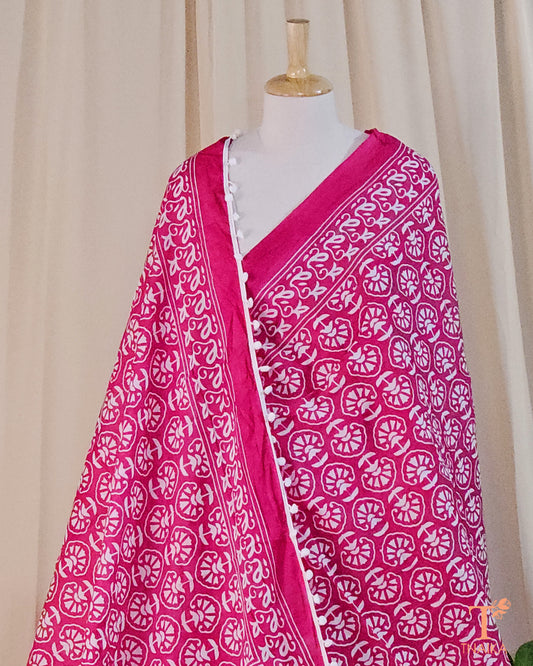 cotton saree with pom pom lace, pom pom lace saree, soft cotton saree with pom pom, handloom cotton saree with pom pom, printed cotton saree with pom pom, Kalamkari cotton saree with pom pom lace, Chanderi cotton saree with pom pom, lightweight cotton saree with pom pom border, festive cotton saree with pom pom, casual cotton saree with pom pom lace, breathable cotton saree with pom pom, stylish cotton saree with pom pom