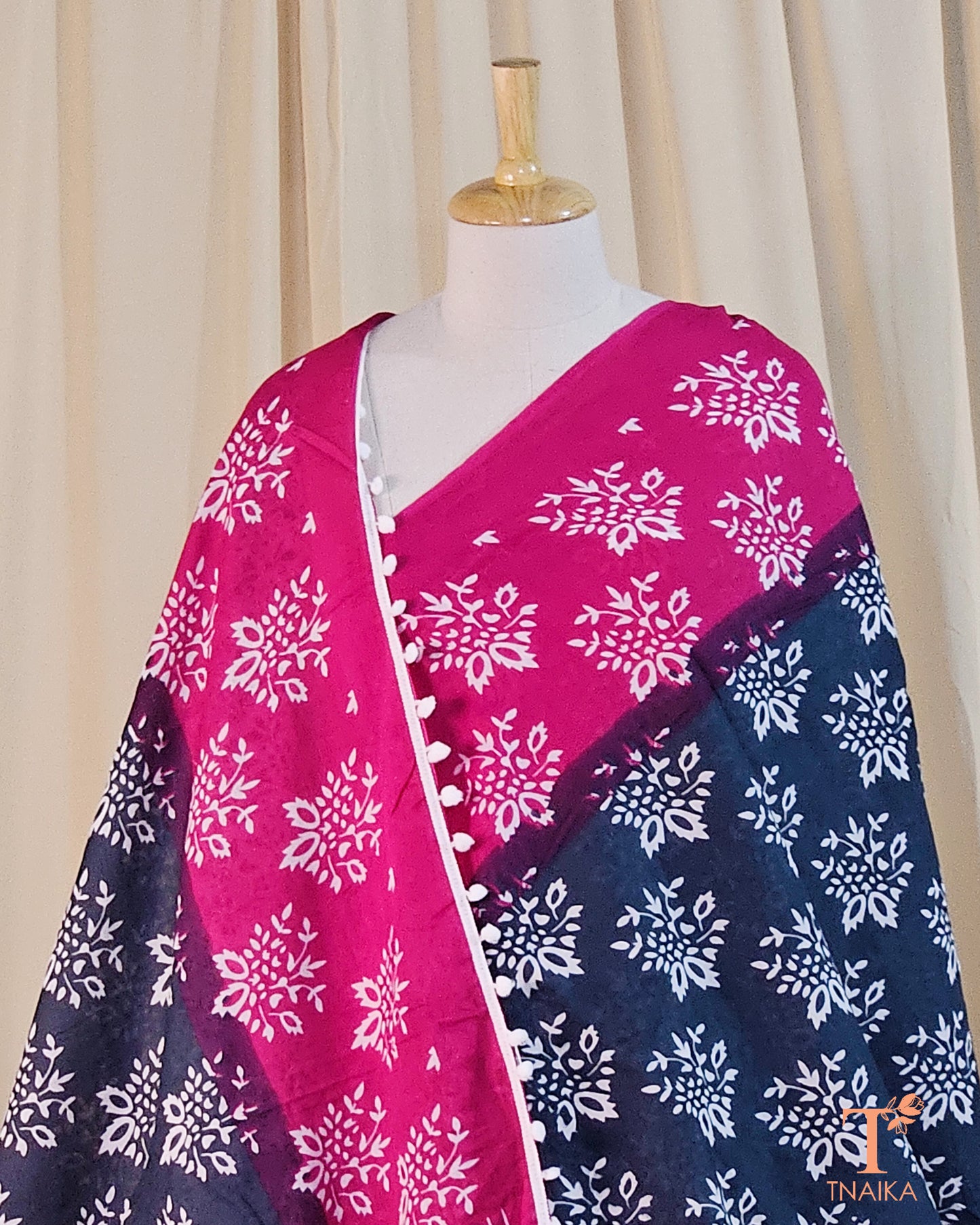 cotton saree with pom pom lace, pom pom lace saree, soft cotton saree with pom pom, handloom cotton saree with pom pom, printed cotton saree with pom pom, Kalamkari cotton saree with pom pom lace, Chanderi cotton saree with pom pom, lightweight cotton saree with pom pom border, festive cotton saree with pom pom, casual cotton saree with pom pom lace, breathable cotton saree with pom pom, stylish cotton saree with pom pom
