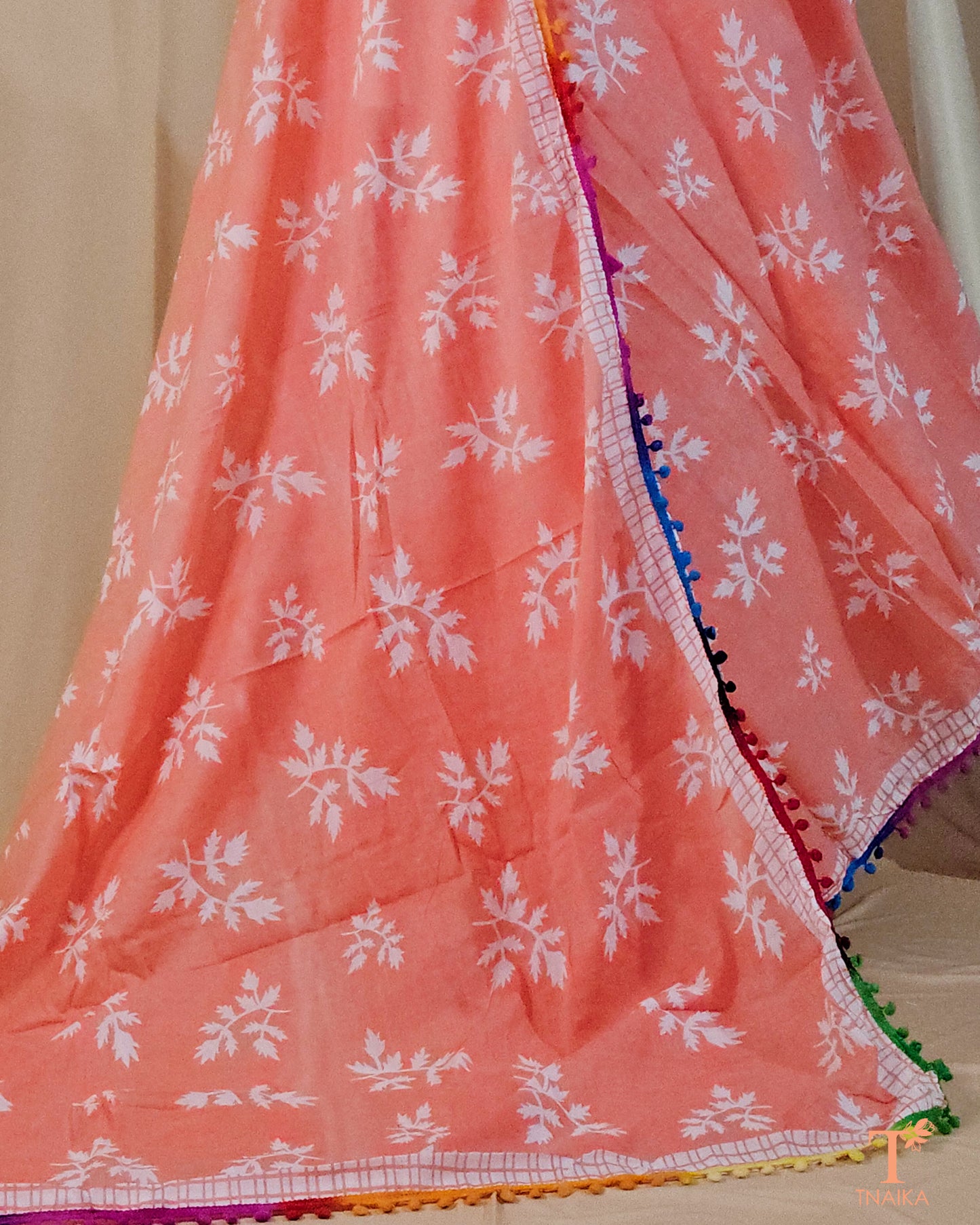 elegant cotton saree with pom pom, pom pom border saree, playful pom pom saree, cotton saree with fancy pom pom, pom pom embellished saree, trendy pom pom cotton saree, pom pom tassel saree, pom pom edged saree, block print cotton saree with pom pom, daily wear pom pom saree, pom pom work cotton saree, cotton saree with colorful pom pom, boho style cotton saree, cotton pom pom saree for festive wear, designer cotton saree with pom pom border. suta saree similar to suta sarees