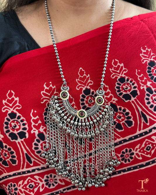 Oxidized Chandrahaar Necklace Set