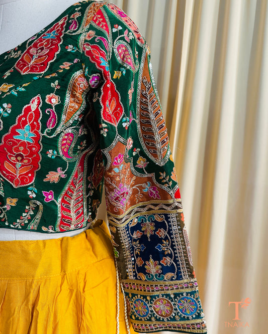 Karigari Blouse - Green