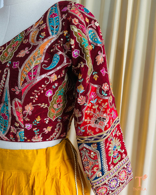 Karigari Blouse - Maroon