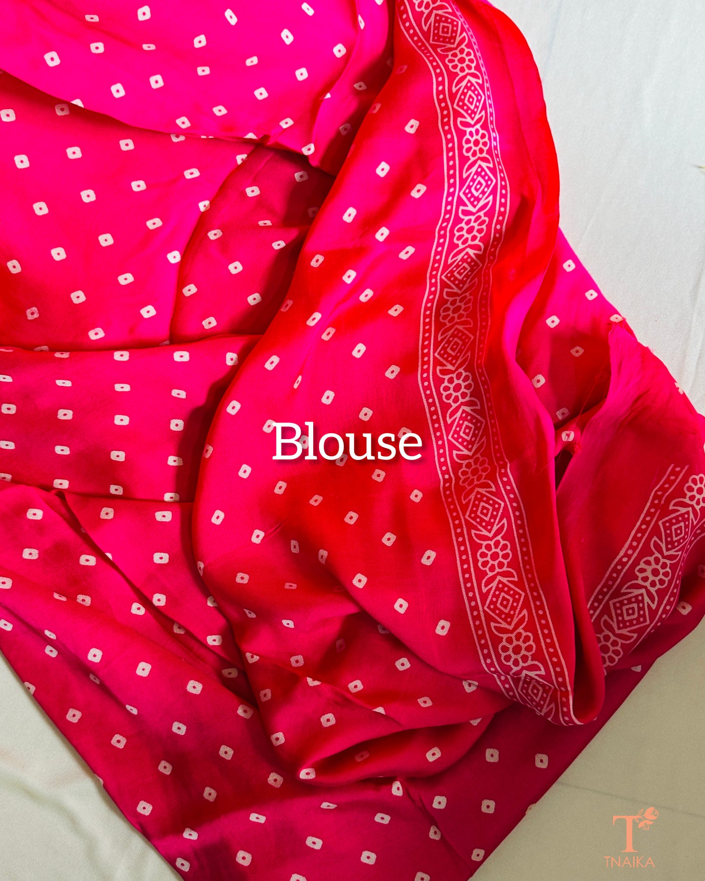 Modal Silk Rang Patta Patola Saree - Rani Pink