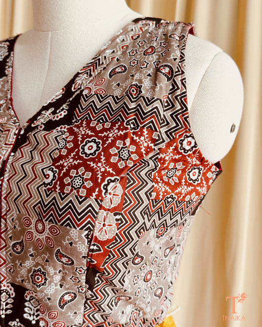 Desert Bloom Ajrakh Blouse