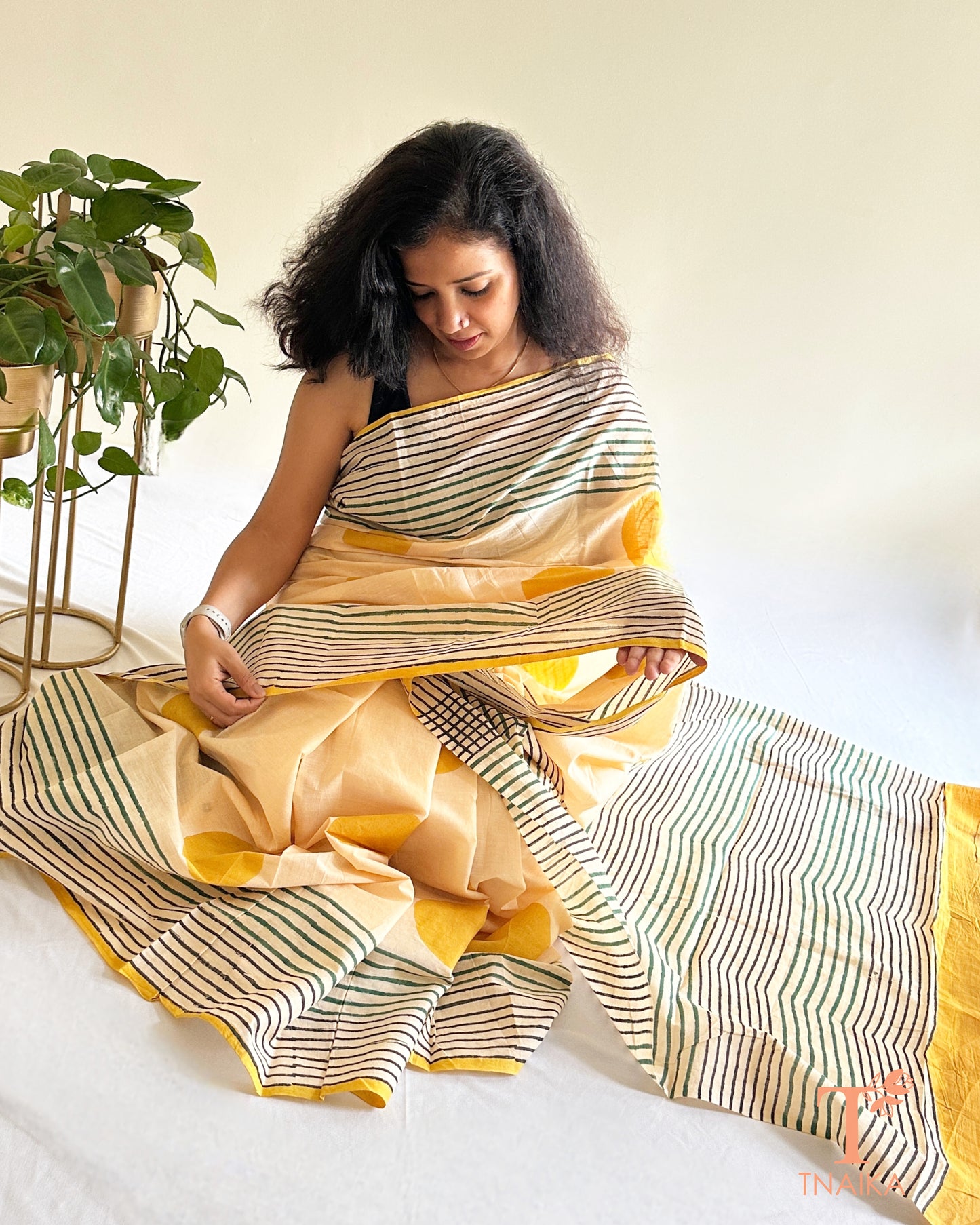 Cotton Surya Polka Handcrafted Saree