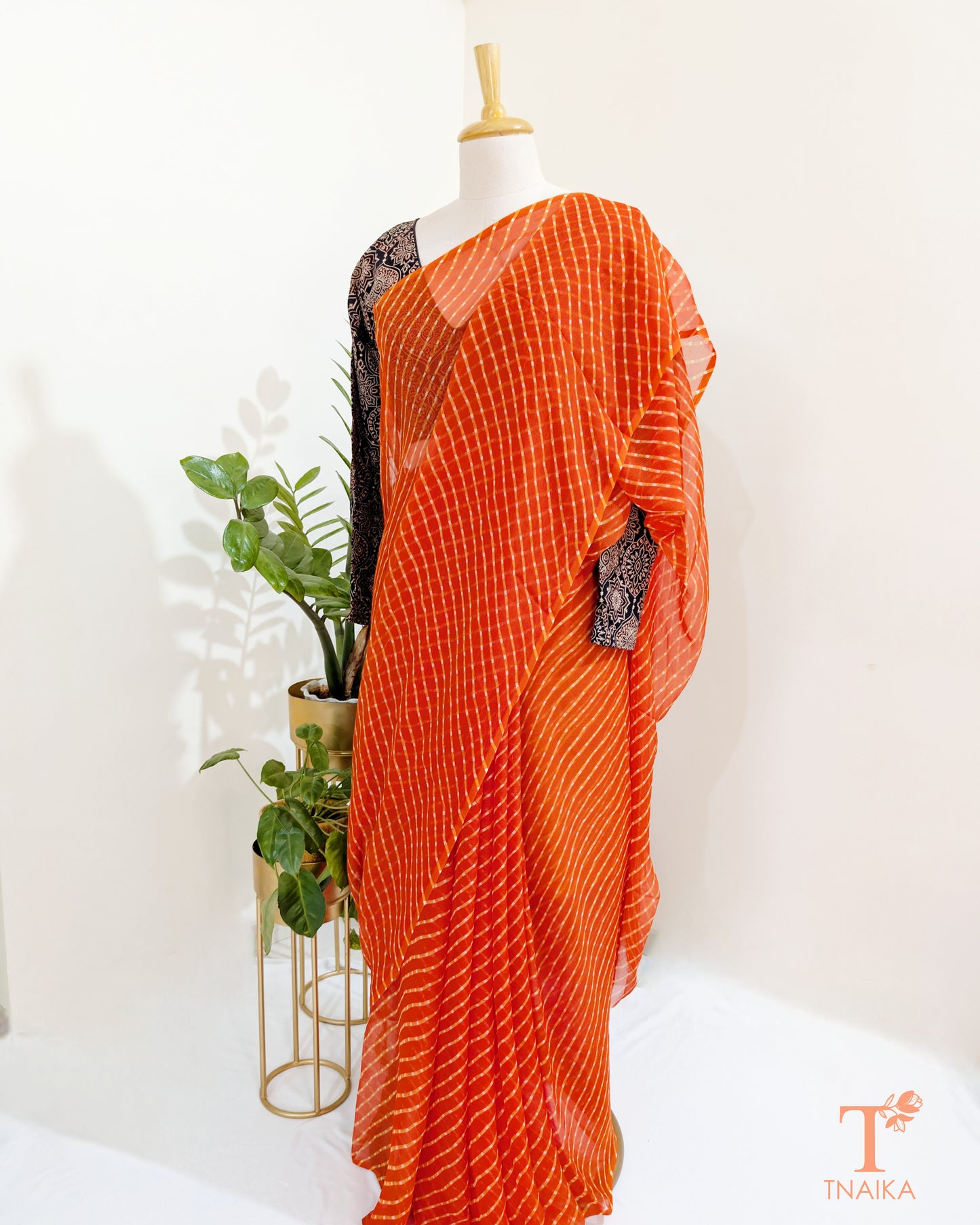 soft flowy leheriya saree elegant drape