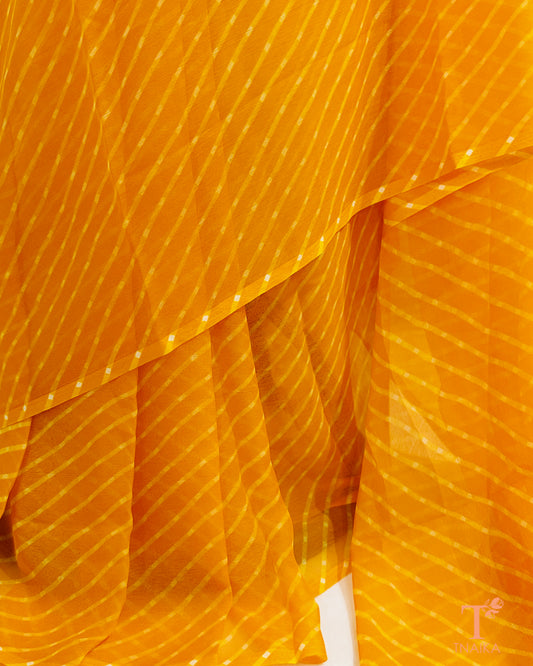 chiffon saree with traditional wave pattern