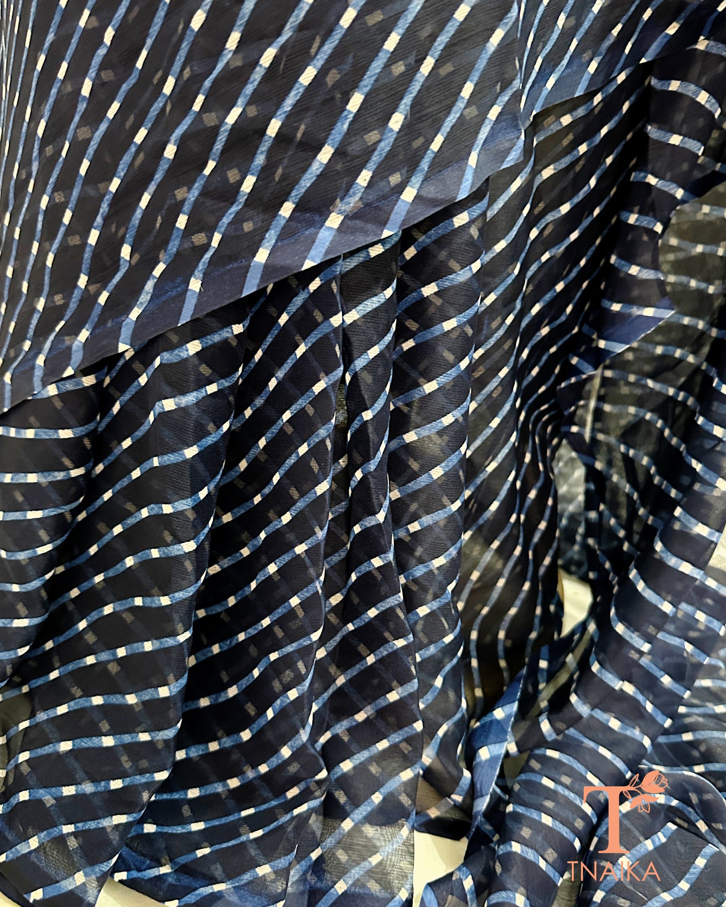 chiffon saree close up