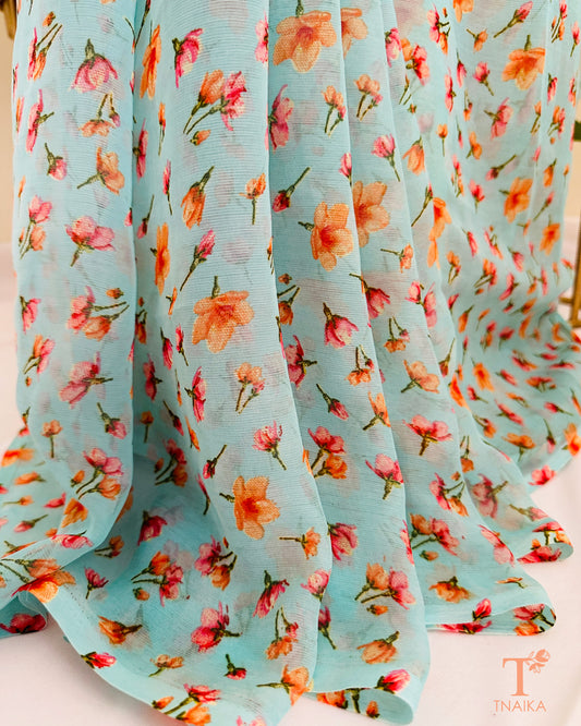 Close up view of saree