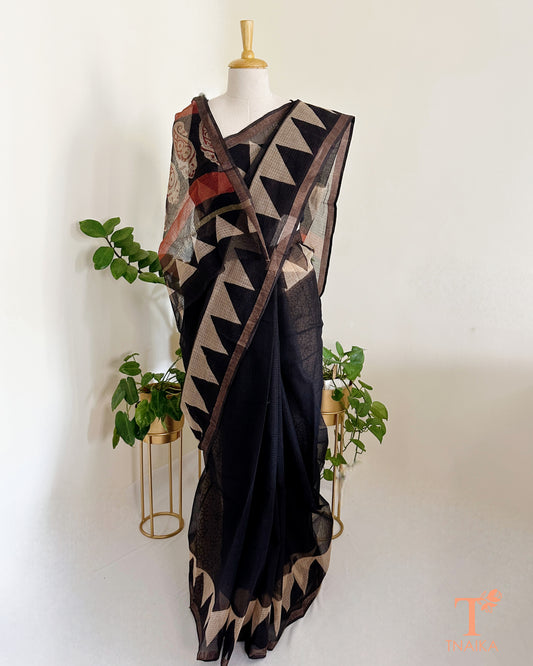 soft kota doria saree breathable cotton