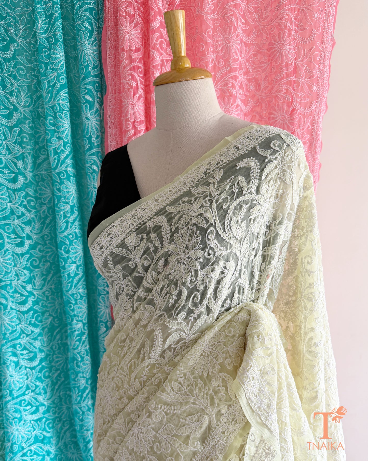 Chikankari Avanika Jaal Saree