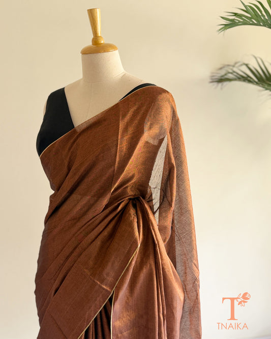 Elegant tissue silk saree with decorative border