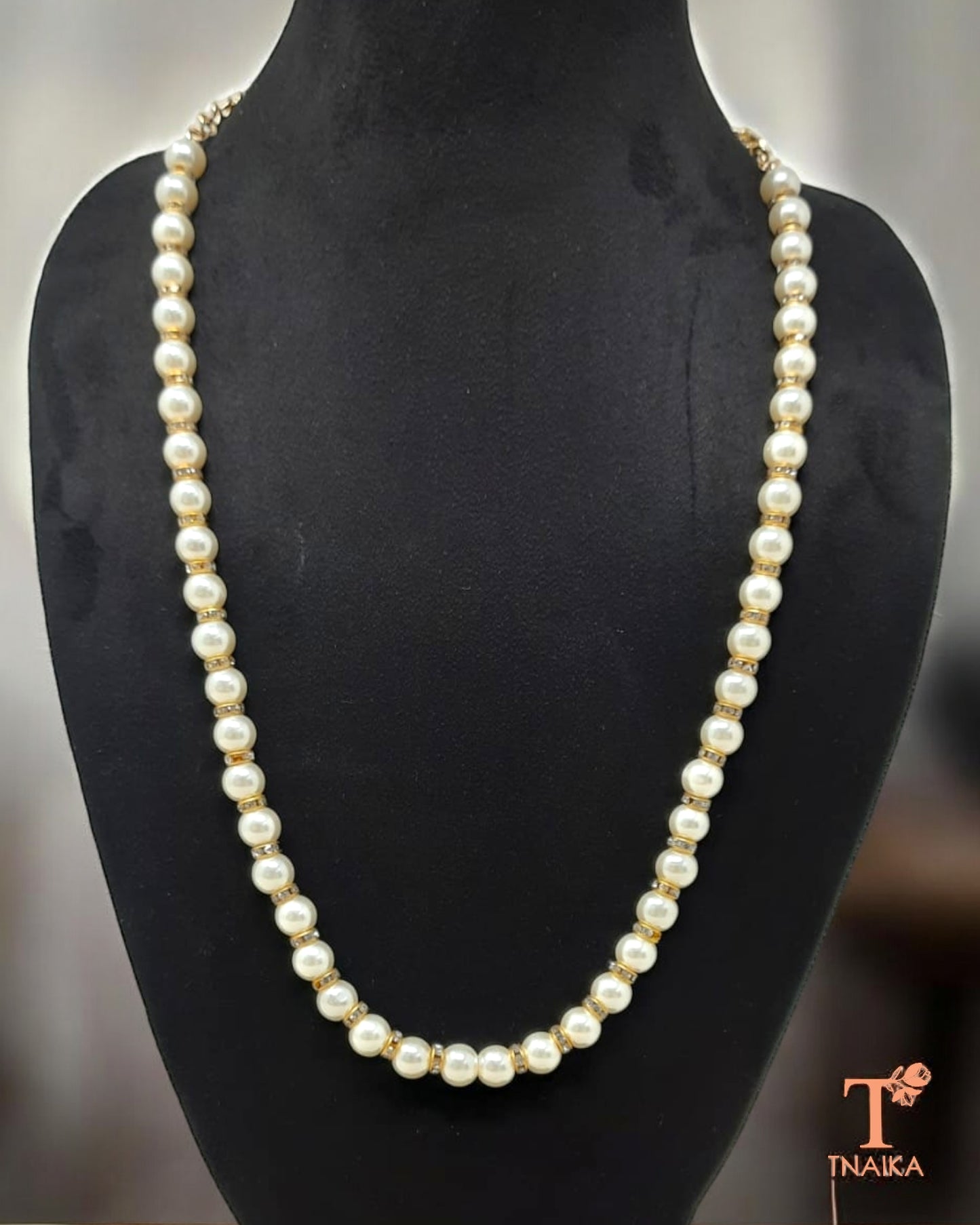 Beaded Pearl Mala - Small pearl
