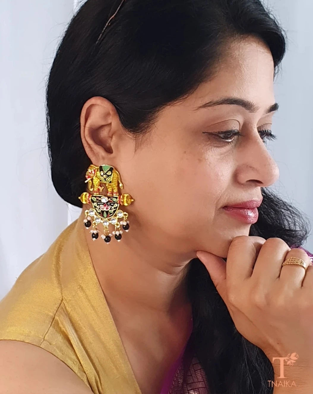 Adorable Gaj Stud Earrings Shop trending danglers at Tnaika™