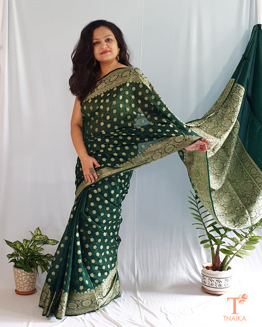 What are Semi Georgette Banarsi Saree?