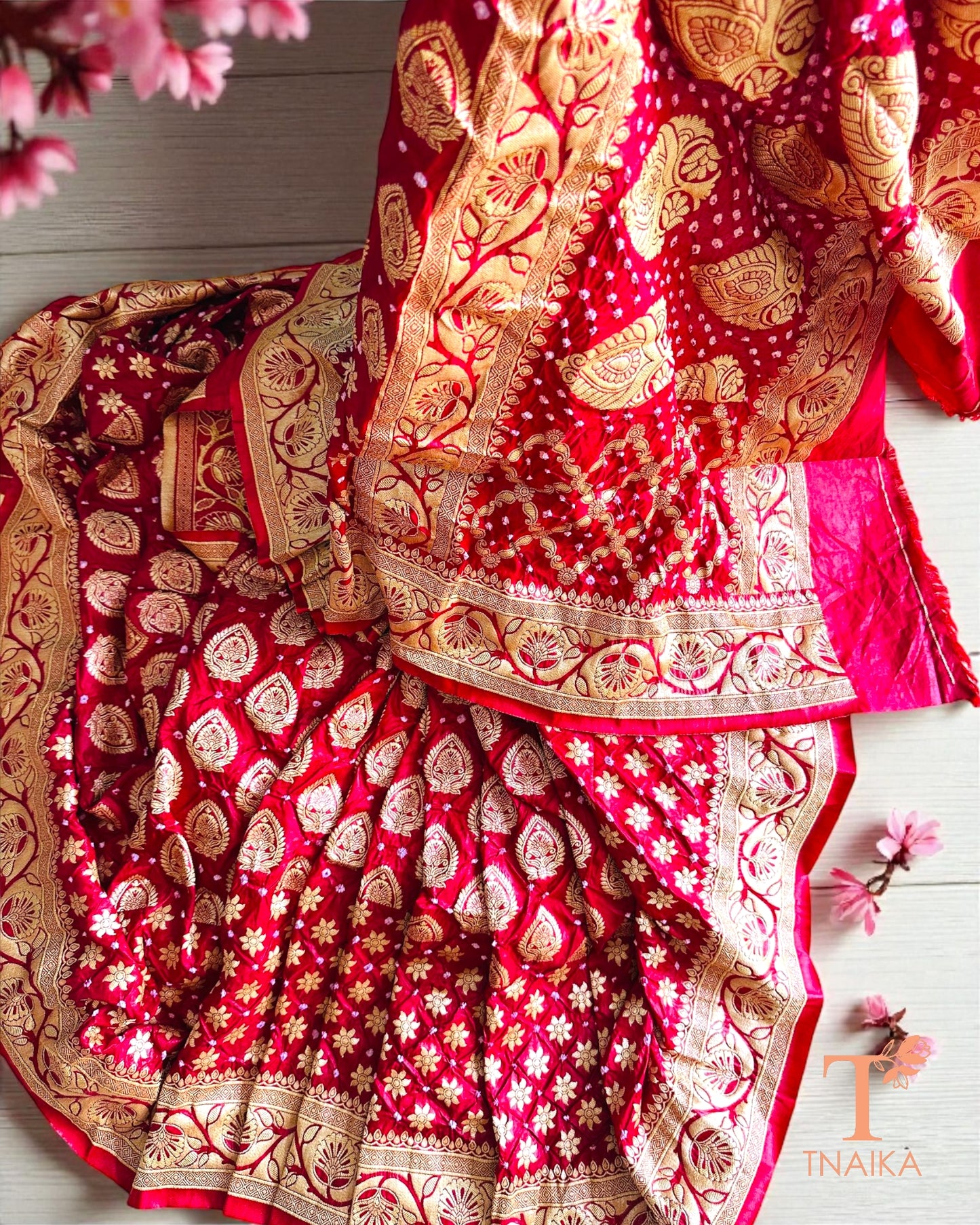 Upada Dupion silk saree with rich Banarasi-style zari work.