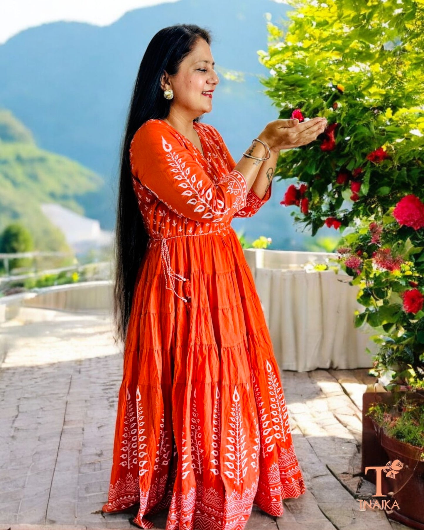Angarakha style gown

Wrap style ethnic gown

Overlap front gown

Angrakha dress with embroidery

Traditional Angarakha cotton dress

Indo-western cotton gown

Designer cotton gown for women

Flowy cotton gown

Stylish cotton long dress

Ethnic wrap dress for women