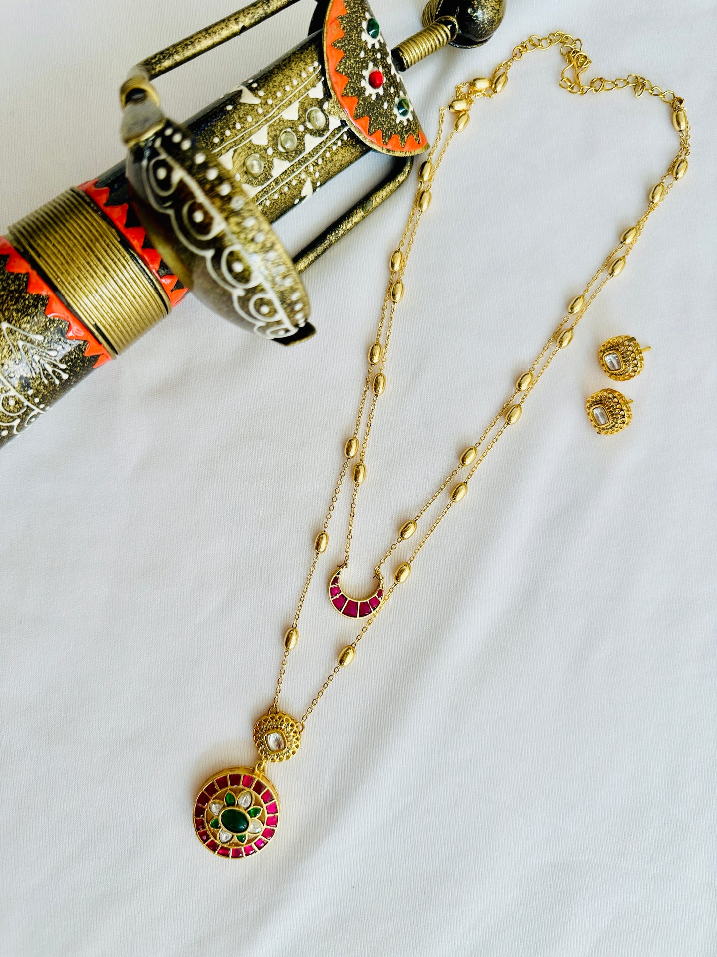 Panchi Heritage Kundan Layered Necklace Set