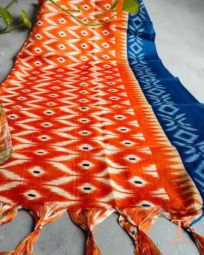 Traditional silk blend dupatta with luxurious look and comfortable feel.