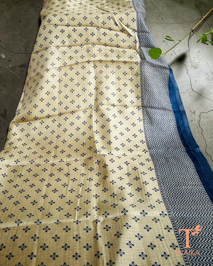 Silk blend dupatta with rich border detailing and soft drape.