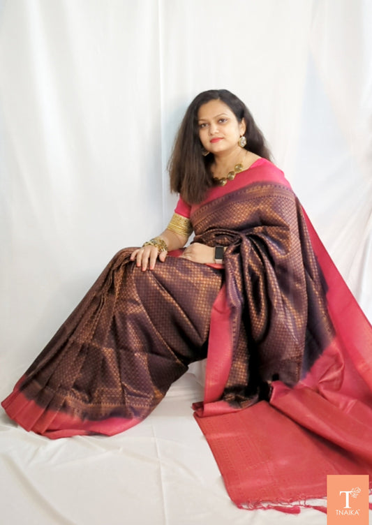 buy soft silk sarees online comfortable silk saree handloom soft silk saree organic silk saree lightweight silk saree breathable silk saree drape-friendly silk saree luxurious soft silk saree printed soft silk saree embroidered soft silk saree  chocolate brown saree brown silk saree where to buy silk sarees near me