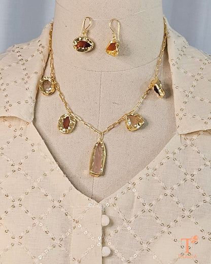 Statement Stone Necklace Set