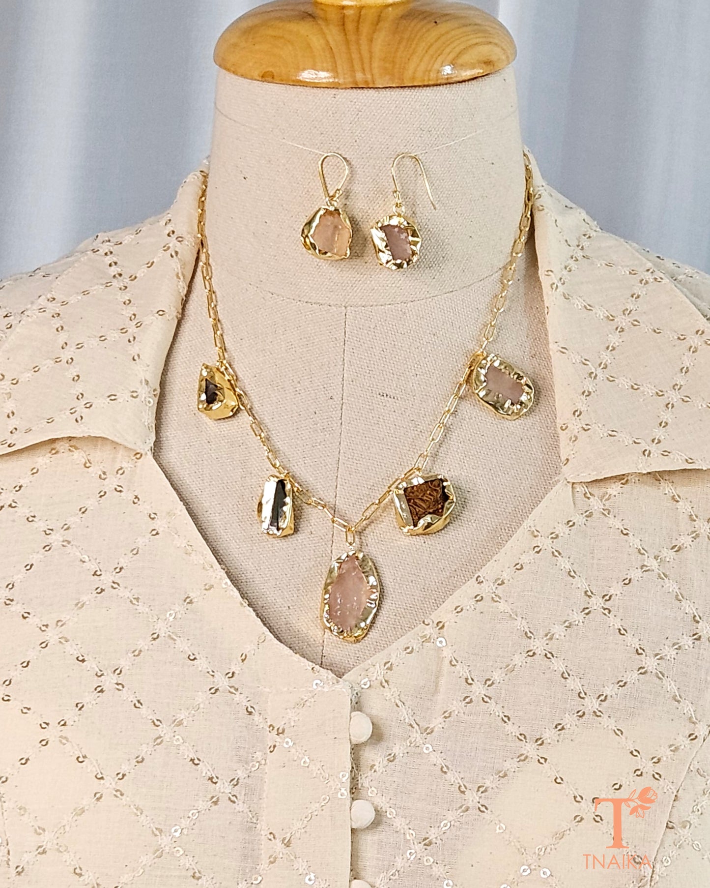 Statement Stone Necklace Set