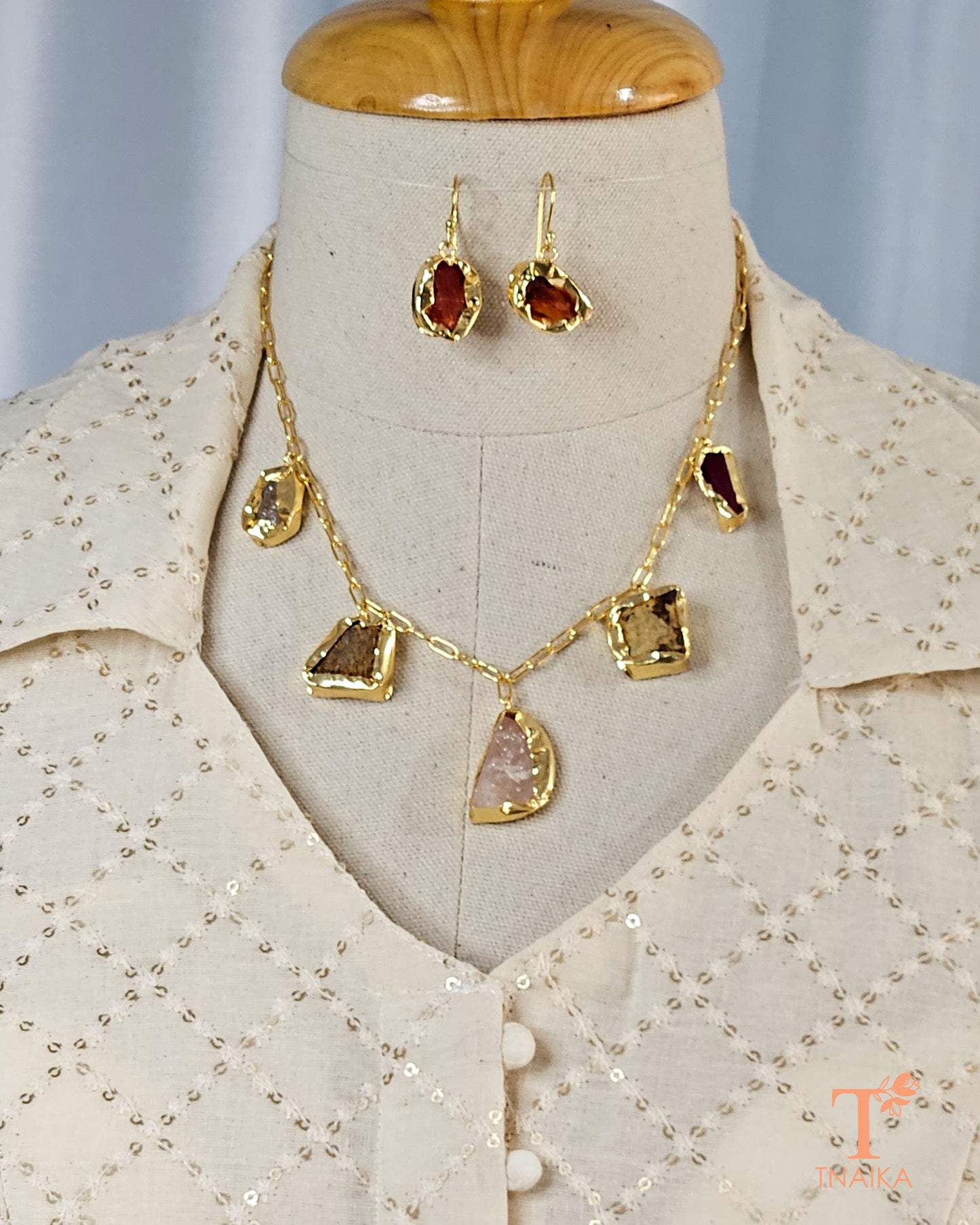 Statement Stone Necklace Set