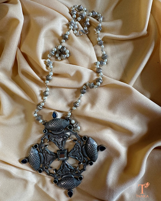 Silver Replica Shool Necklace