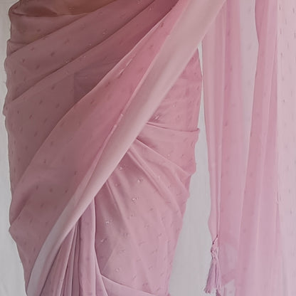 Chiffon Moonlit Mauve Saree