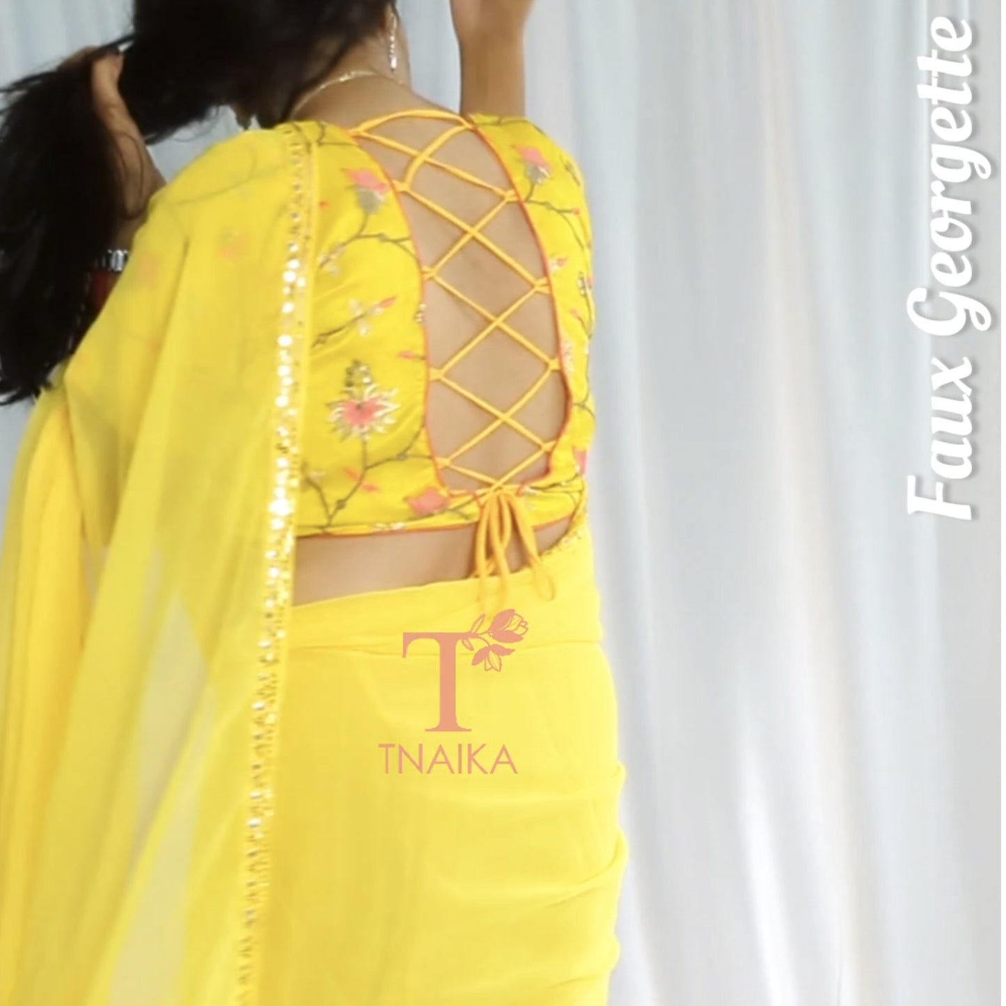 Georgette Haldi Saree