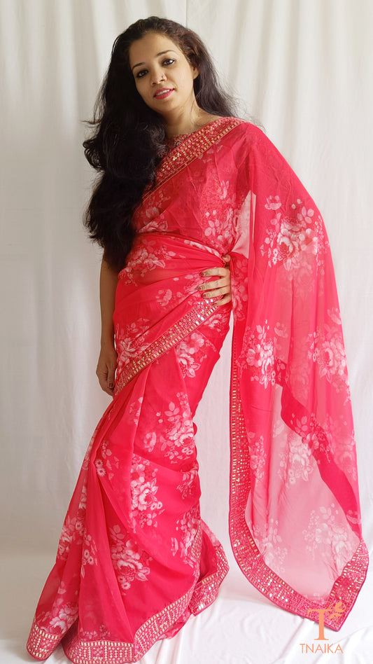 Georgette Garden Saree