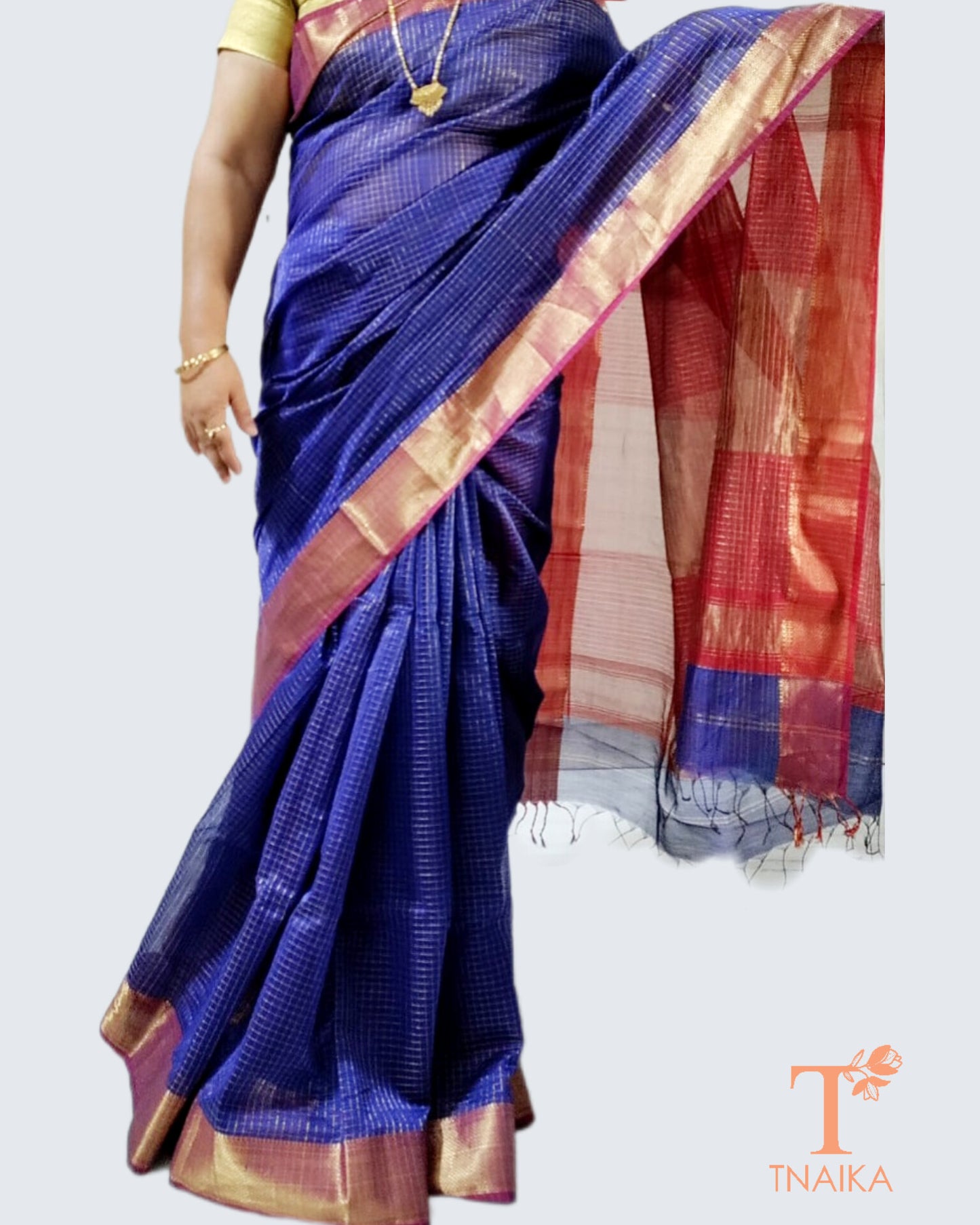 Maheswari Royal Azure Zari Saree