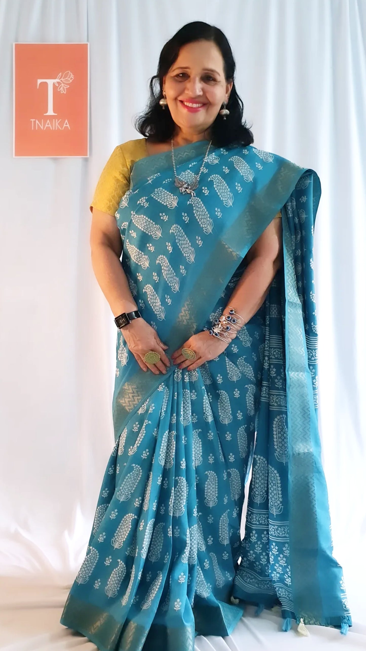 Crepe Ocean Saree