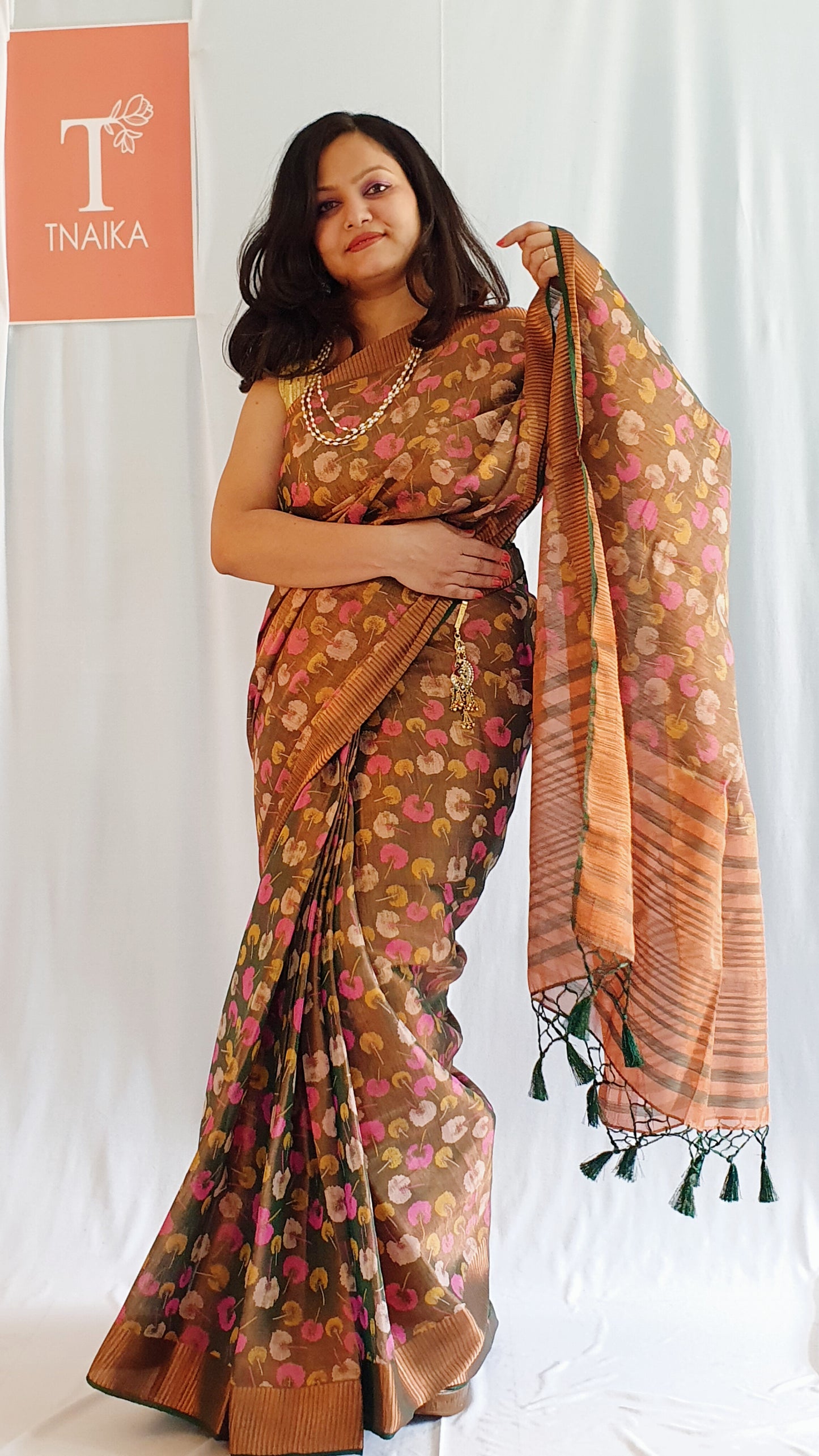 Tissue Dandelion Saree