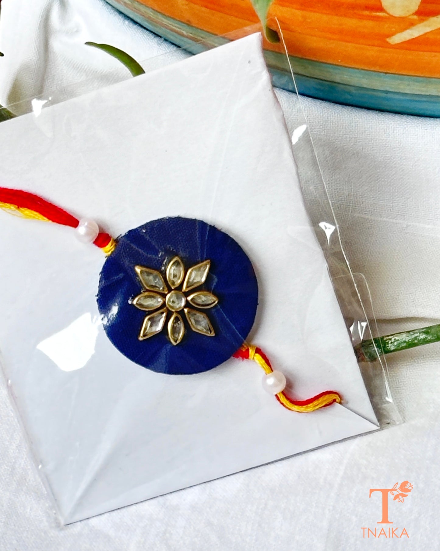 Round Fabric Rakhi