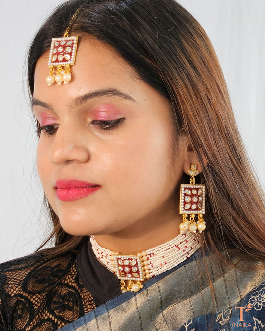 Choker necklace set
Bridal choker set
Traditional choker set for women
Designer choker set online
Choker set for weddings
Kundan choker necklace set
Pearl choker set for parties
Gold-plated choker set
Antique choker set jewelry
Ethnic choker set for festivals
Choker set with earrings
Statement choker set
Choker set with stones
Stylish choker set for special occasions
Handmade choker set jewelry