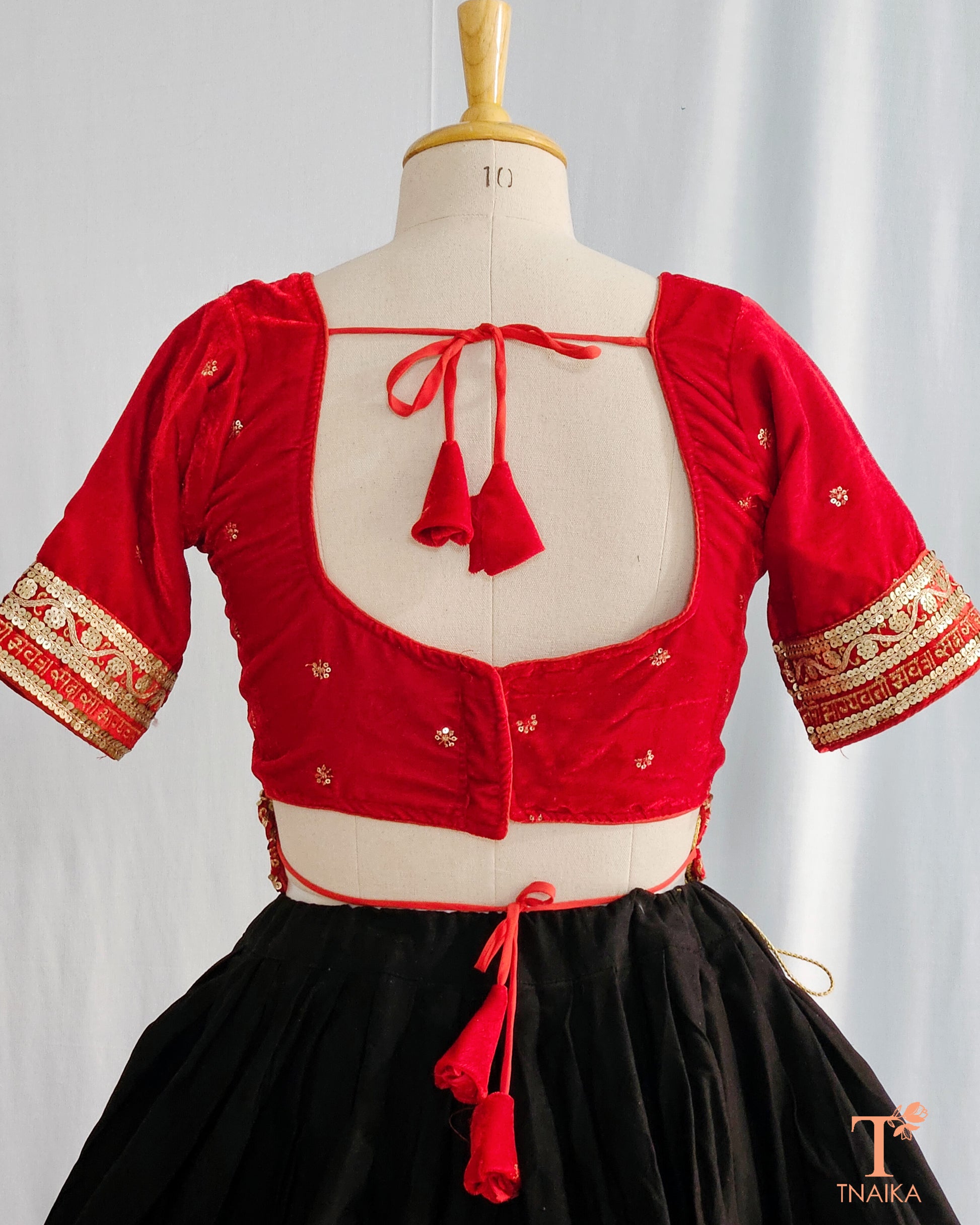 Designer Velvet Blouse with Belt Perfect for Sarees Lehengas