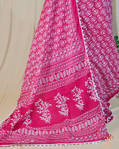 Cotton Rani Saree
