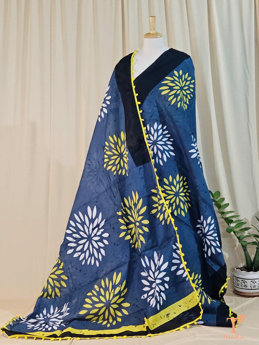 elegant cotton saree with pom pom, pom pom border saree, playful pom pom saree, cotton saree with fancy pom pom, pom pom embellished saree, trendy pom pom cotton saree, pom pom tassel saree, pom pom edged saree, block print cotton saree with pom pom, daily wear pom pom saree, pom pom work cotton saree, cotton saree with colorful pom pom, boho style cotton saree, cotton pom pom saree for festive wear, designer cotton saree with pom pom border. suta saree similar to suta sarees
