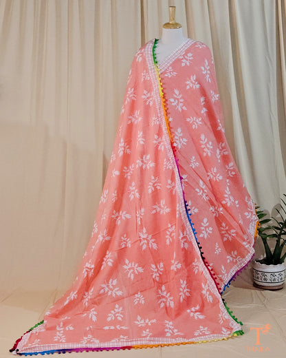 cotton saree with pom pom lace, pom pom lace saree, soft cotton saree with pom pom, handloom cotton saree with pom pom, printed cotton saree with pom pom, Kalamkari cotton saree with pom pom lace, Chanderi cotton saree with pom pom, lightweight cotton saree with pom pom border, festive cotton saree with pom pom, casual cotton saree with pom pom lace, breathable cotton saree with pom pom, stylish cotton saree with pom pom