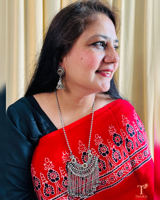 Oxidized Chandrahaar Necklace Set