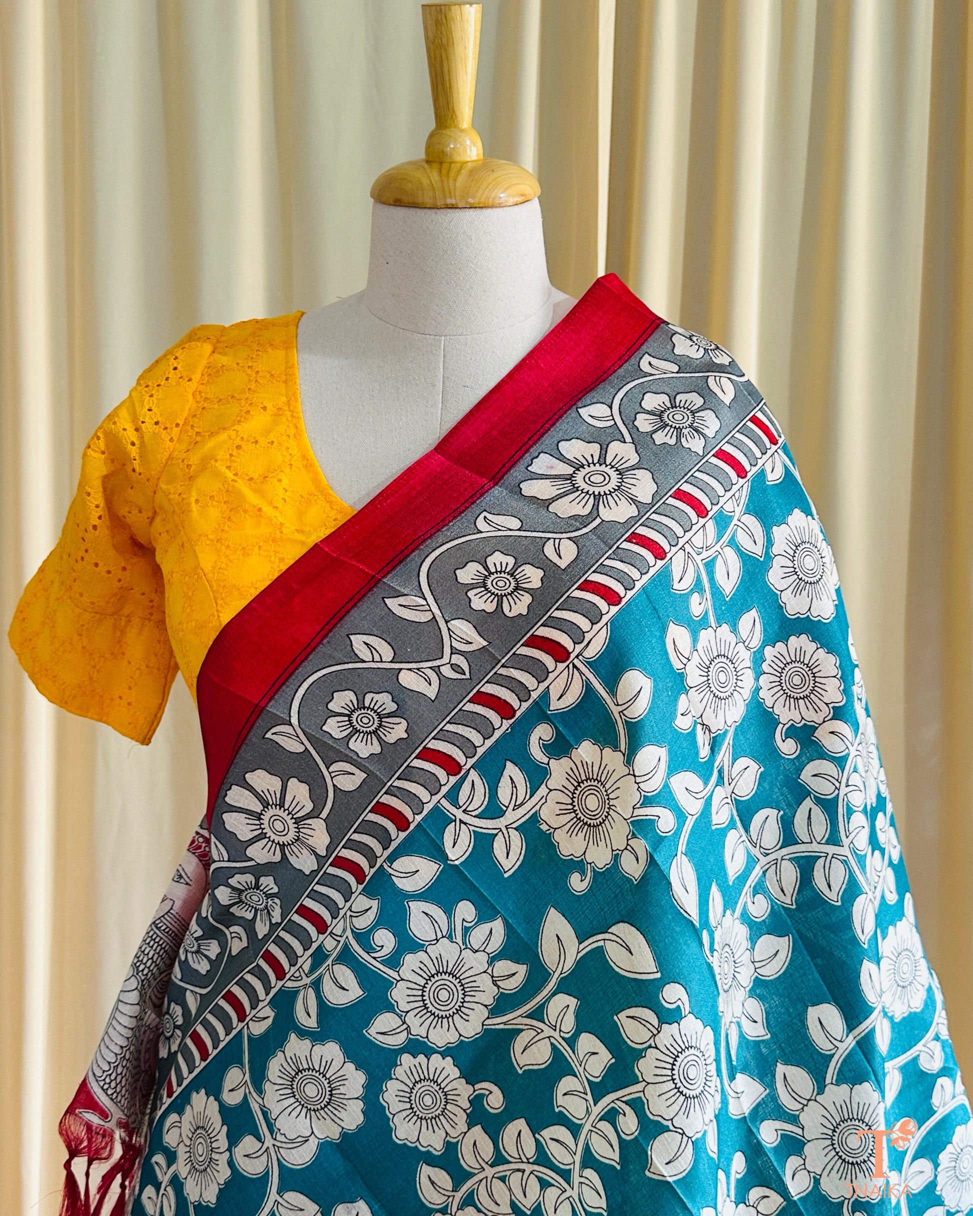 Lightweight printed silk blend dupatta with smooth texture, ideal for festive and everyday wear